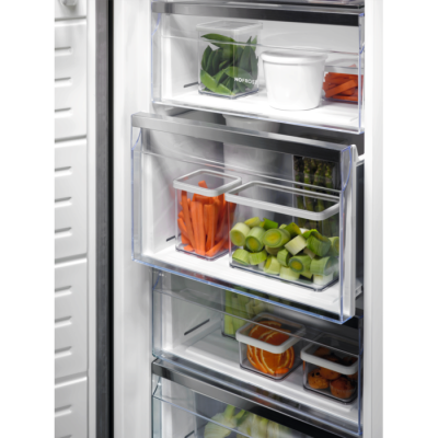 Морозильна камера Electrolux, 186x60х65, 278л, E, NF, інв., нерж (LUS7ME28X)