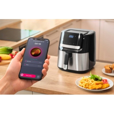 Мультипіч Sencor Vita Fryer, 1600Вт, чаша-6,5л, сенсорне керув., 10 програм, пластик, нерж. сталь-чорний (SFR6600SS-EUE3)