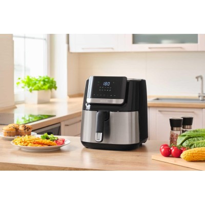 Мультипіч Sencor Vita Fryer, 1600Вт, чаша-6,5л, сенсорне керув., 10 програм, пластик, нерж. сталь-чорний (SFR6600SS-EUE3)