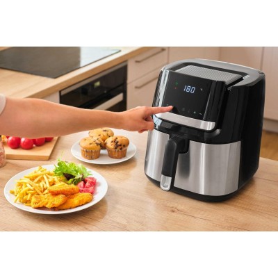Мультипіч Sencor Vita Fryer, 1600Вт, чаша-6,5л, сенсорне керув., 10 програм, пластик, нерж. сталь-чорний (SFR6600SS-EUE3)
