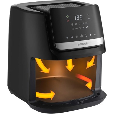 Мультипіч Sencor Vita Fryer, 1600Вт, чаша-6,5л, сенсорне керув., 10 програм, пластик, нерж. сталь-чорний (SFR6600SS-EUE3)