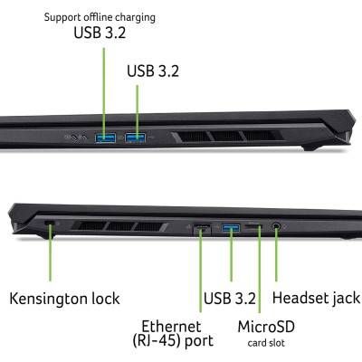Ноутбук Acer Nitro V 16 ANV16-72 16" WUXGA IPS, Intel 7-240H, 32GB, F1TB, NVD5070-8, Lin, чорний (NH.QZREU.005)