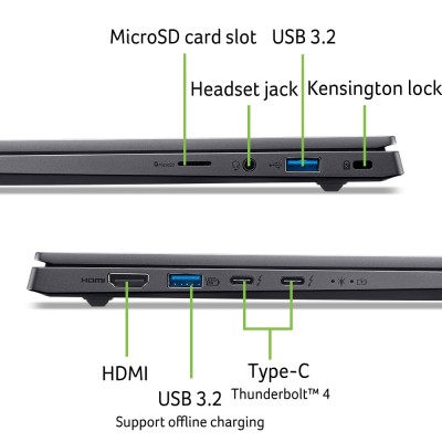 Ноутбук Acer Swift X 14 SFX14-73G 14.5" 2.8K OLED, Intel U7-255H, 16GB, F1TB, NVD5050-8, Win11, сірий (NX.J83EU.003)