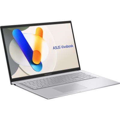 Ноутбук ASUS Vivobook 17 X1704VA-AU663 17.3" FHD IPS, Intel U300, 16GB, F512GB, UMA, noOS, Сріблястий (90NB10V1-M00SM0)