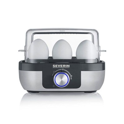 Яйцеварка Severin 420Вт, механічне керування, на 6 яєць, звуков., сигнал, пластик, сіро-чорний (EK3169)