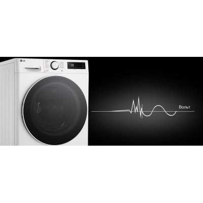 LG Пральна машина фронтальна, 9кг, 1200, A, 48см, дисплей, пара, інвертор, білий (F2Y5FS0W)