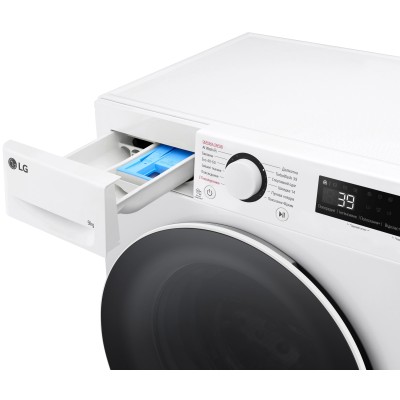 LG Пральна машина фронтальна, 9кг, 1200, A, 48см, дисплей, пара, інвертор, білий (F2Y5FS0W)