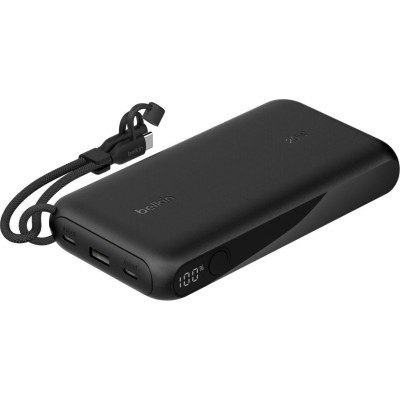 Акумулятор портативний літій-іонний Power Bank Belkin 20000мА·год, 20Вт, з дисплеєм, чорний (BPB028HQBK)