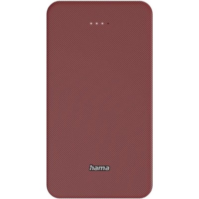 Акумулятор портативний літій-іонний Power Bank Hama 20000 мА·год, USB-C, USB-A, red (00201717)