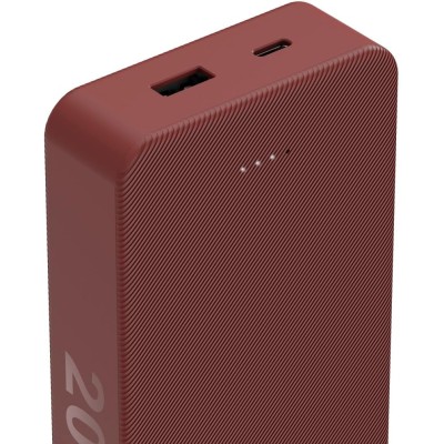 Акумулятор портативний літій-іонний Power Bank Hama 20000 мА·год, USB-C, USB-A, red (00201717)