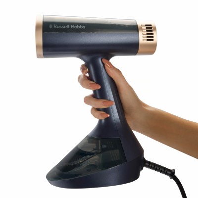 Відпарювач Russell Hobbs Genie VacuSteam, 1800Вт, 200мл, паровий удар -20гр, верт. відпарювання, керам. підошва, синій (28550-56