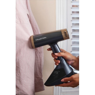 Відпарювач Russell Hobbs Genie VacuSteam, 1800Вт, 200мл, паровий удар -20гр, верт. відпарювання, керам. підошва, синій (28550-56