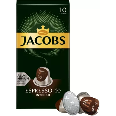 Кава Jacobs  капсули Espresso Intenso, купаж арабіка/робуста, 10шт, Nespresso