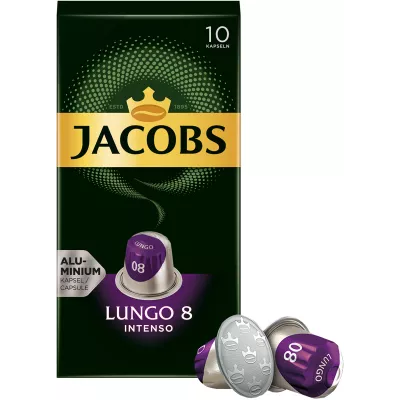 Кава Jacobs  капсули Lungo Intenso, купаж арабіка/робуста, 10шт, Nespresso