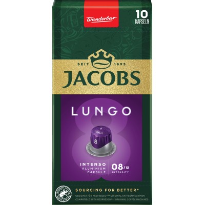 Кава Jacobs  капсули Lungo Intenso, купаж арабіка/робуста, 10шт, Nespresso