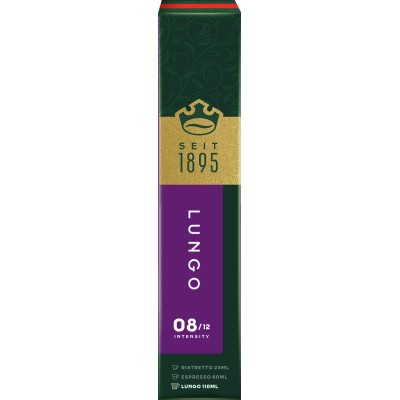 Кава Jacobs  капсули Lungo Intenso, купаж арабіка/робуста, 10шт, Nespresso