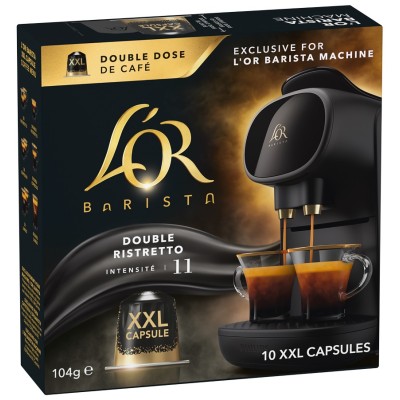 Кава L`OR капсули Barista Double Ristretto, 100% арабіка, 10 XXLшт, Nespresso