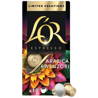 Кава L`OR капсули Espresso Arabica Rwenzori Uganda Limited Creations, 100% арабіка, 10шт, Nespresso