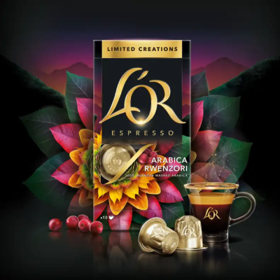 Кава L`OR капсули Espresso Arabica Rwenzori Uganda Limited Creations, 100% арабіка, 10шт, Nespresso
