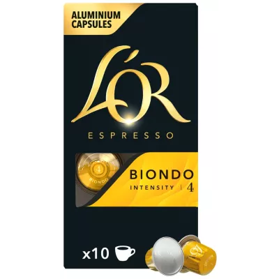 Кава L`OR капсули Espresso Biondo, 100% арабіка, 10шт, Nespresso