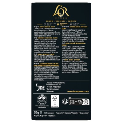 Кава L`OR капсули Espresso Biondo, 100% арабіка, 10шт, Nespresso