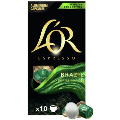 Кава L`OR капсули Espresso Brazil Origins Collection, 100% арабіка, 10шт, Nespresso