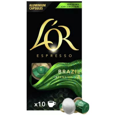 Кава L`OR капсули Espresso Brazil Origins Collection, 100% арабіка, 10шт, Nespresso