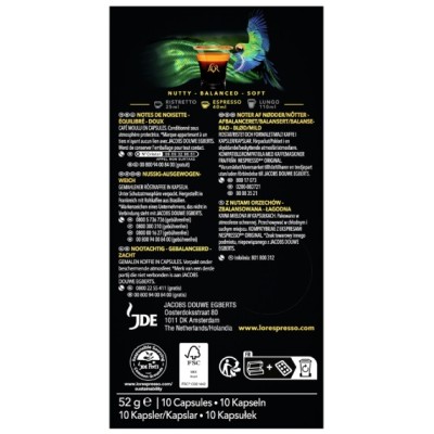 Кава L`OR капсули Espresso Brazil Origins Collection, 100% арабіка, 10шт, Nespresso