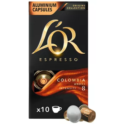 Кава L`OR капсули Espresso Colombia, 100% арабіка, 10шт, Nespresso