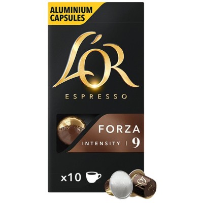 Кава L`OR капсули Espresso Forza, 100% арабіка, 10шт, Nespresso