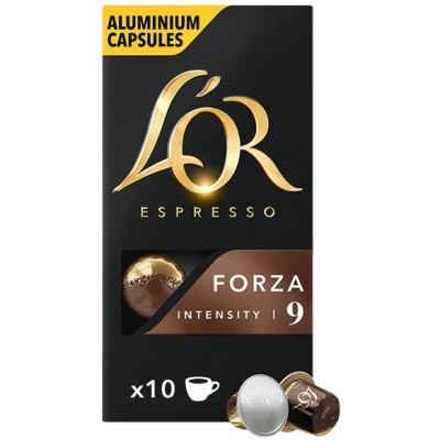 Кава L`OR капсули Espresso Forza, 100% арабіка, 10шт, Nespresso