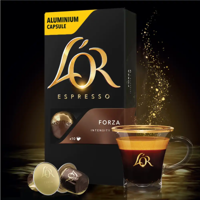 Кава L`OR капсули Espresso Forza, 100% арабіка, 10шт, Nespresso