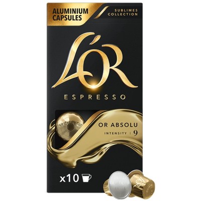 Кава L`OR капсули Espresso Or Absolu, 100% арабіка, 10шт, Nespresso