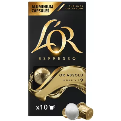 Кава L`OR капсули Espresso Or Absolu, 100% арабіка, 10шт, Nespresso