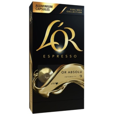 Кава L`OR капсули Espresso Or Absolu, 100% арабіка, 10шт, Nespresso