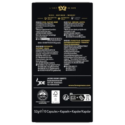 Кава L`OR капсули Espresso Or Absolu, 100% арабіка, 10шт, Nespresso