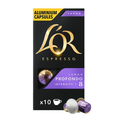 Кава L`OR капсули Lungo Profondo, 100% арабіка, 10шт, Nespresso