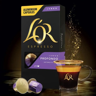 Кава L`OR капсули Lungo Profondo, 100% арабіка, 10шт, Nespresso