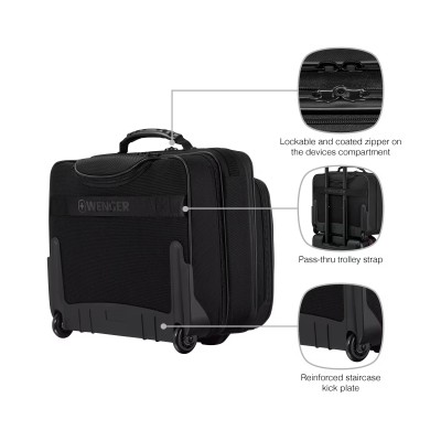 Кейс-пілот для ноутбука 16", Wenger Legacy Black Series, чорний (653631)