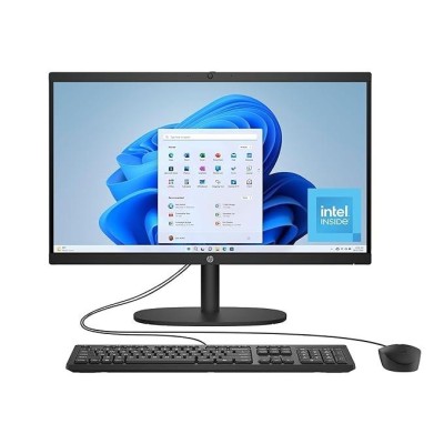 Комп'ютер персональний моноблок HP All-in-One 21,5" FHD VA AG, Intel i3-N300, 8GB, F512GB, UMA, WiFi, кл+м, 2р, DOS, чорний (C31