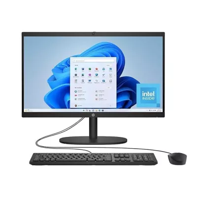 Комп'ютер персональний моноблок HP All-in-One 21,5" FHD VA AG, Intel i3-N300, 8GB, F512GB, UMA, WiFi, кл+м, 2р, DOS, чорний (C31