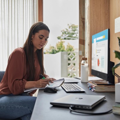 Комп'ютер персональний моноблок HP ProOne 440-G9 23.8" FHD IPS AG, Intel i5-14500T, 16GB, F512GB, UMA, WiFi, кл+м, 3р, DOS, чорн