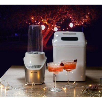 Льодогенератор побутовий Gorenje, 12кг/добу, 1 л, дисплей, білий