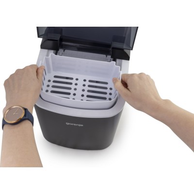 Льодогенератор побутовий Gorenje, 15кг/добу, 2,2л, чорний