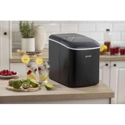 Льодогенератор побутовий Gorenje, 15кг/добу, 2,2л, чорний