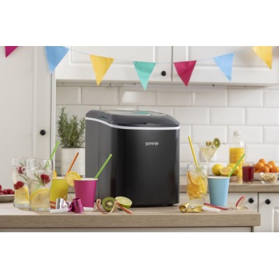 Льодогенератор побутовий Gorenje, 15кг/добу, 2,2л, чорний