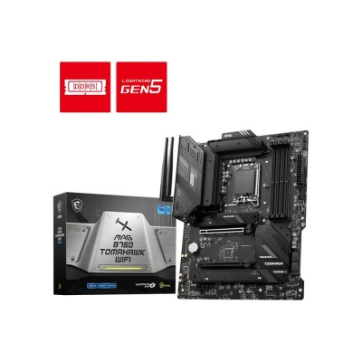Материнcька плата MSI MAG B760 TOMAHAWK WIFI s1700 B760 4xDDR5 M.2 HDMI DP WiFi BT ATX (911-7D96-024)