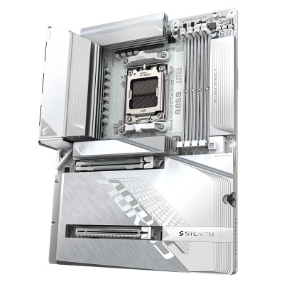Материнська плата GIGABYTE B850 A STEALTH ICE sAM5 B850 4xDDR5 M.2 HDMI ATX (B850_A_STEALTH_ICE)