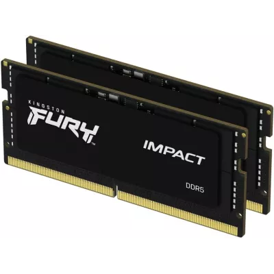 Пам'ять ноутбука Kingston DDR5 32GB KIT (16GBx2) 6000 FURY Impact XMP (KF560S38IBK2-32)