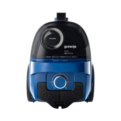 Пилосос Gorenje контейнерний, 800Вт, конт пил -2.2л, HEPA, телескоп трубка, синій (VCE01G2ACBL)